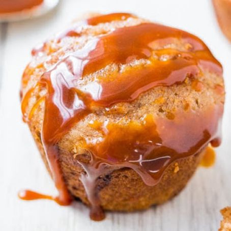 Salted Caramel Buttermilk Brown Sugar Muffins