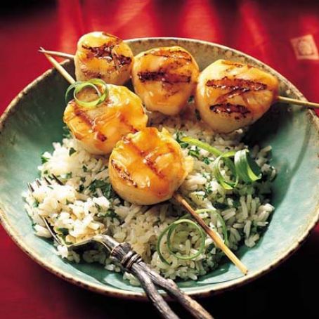 Grilled Sweet and Sour Scallops