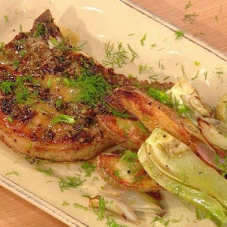 Porchetta-Style Pork Chops and Roasted Fennel