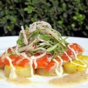 Citrus Cured Salmon with Warm Potato Salad