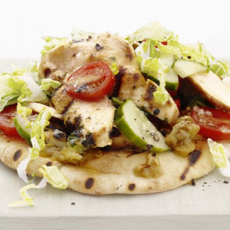 Chicken Salad Pita with Baba Ghanoush