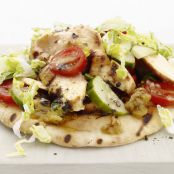 Chicken Salad Pita with Baba Ghanoush