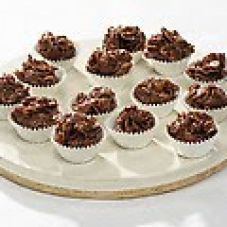 Chocolate Caramel Crispy Cakes