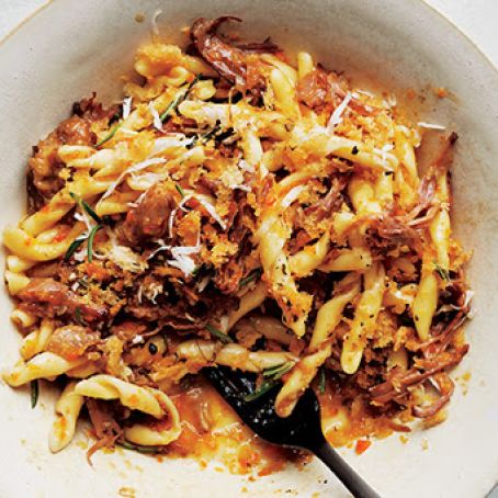 STROZZAPRETI WITH SHORT RIB RAGÙ AND HORSERADISH CRUMBS