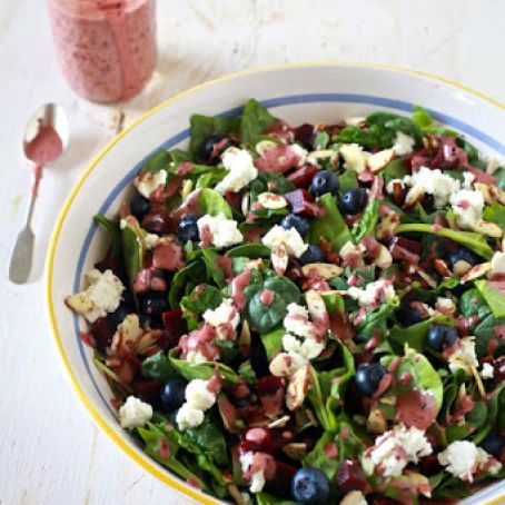 Super Salad with Aged Balsamic and Blueberry Vinaigrette