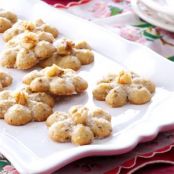 Maple-Walnut Spritz Cookies