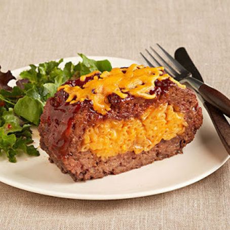 Mim's Macaroni & Cheese Stuffed Meatloaf