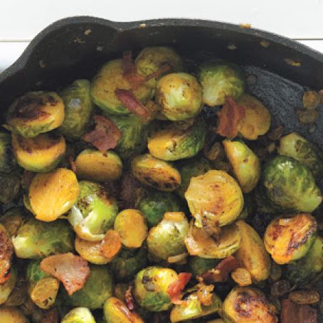 Brussels Sprouts with Bacon and Raisins