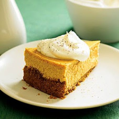 Roasted Sweet Potato Cheesecake with Maple Cream