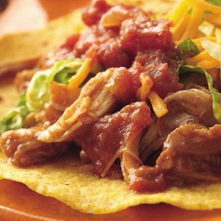 Slow-Cooker Mexican Chicken Tostadas