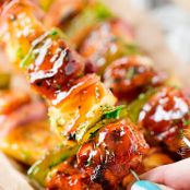 GRILLED BBQ CHICKEN KABOBS