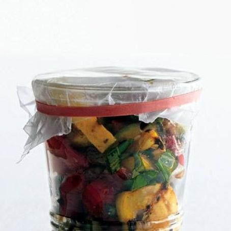 GRILLED ZUCCHINI & RED PEPPER SALAD