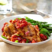Grilled Chicken with Quick Cherry Tomato Sauce