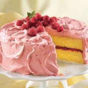 Lemon Cake with Raspberry Mousse