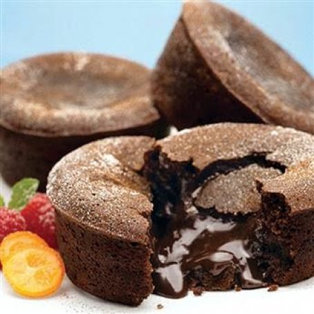 Molten Spiced Chocolate Cabernet Cakes