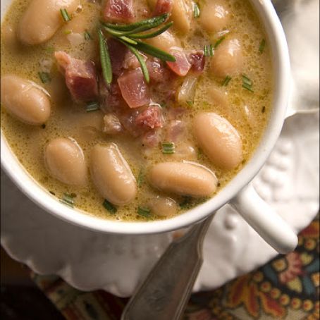 Tuscan White Soup with Pancetta and Rosemary