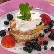 Assorted Berry Salad over Pound Cake