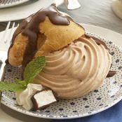 Mint Chocolate Cream Puffs