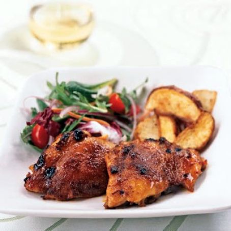 Spicy Honey-Brushed Chicken Thighs