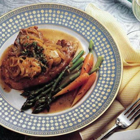 Veal with Brandied Mushrooms