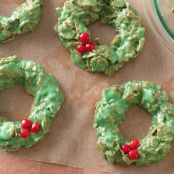 No-Bake Christmas Wreath Cookies