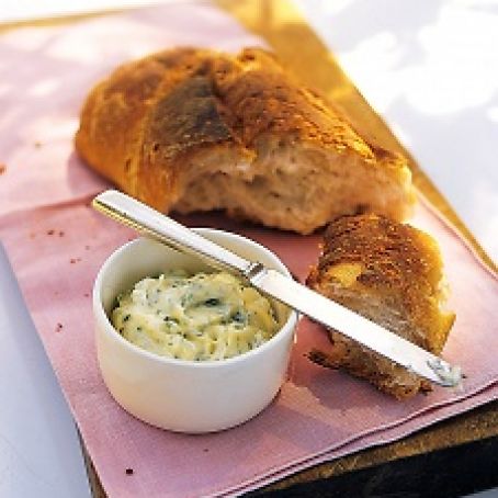 Warm Bread with Garlic-Herb Butter