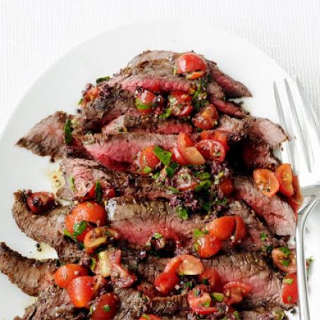 Grilled Steak with Tapenade