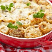 Chicken & Mushroom Crepe Casserole