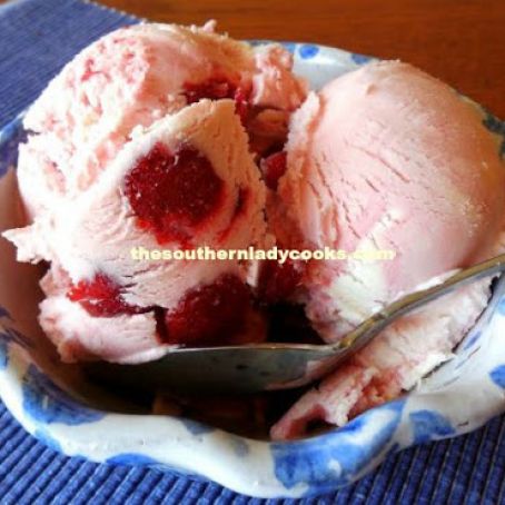 CHERRY CHEESECAKE ICE CREAM (No churn used with this ice cream)