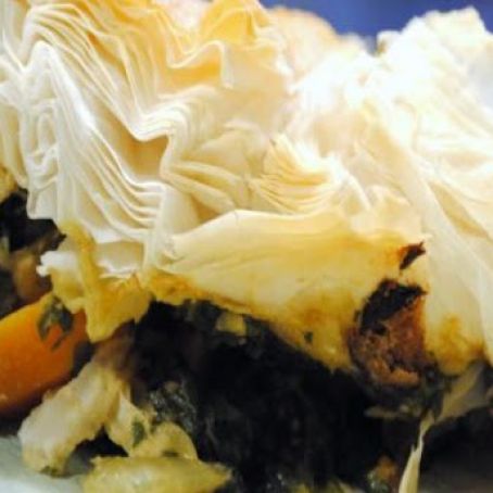 Sweet Potato, Spinach, and Black Bean Pie-Vegan