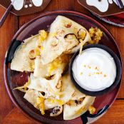 Banana Pancakes with Pineapple and Creme Fraiche