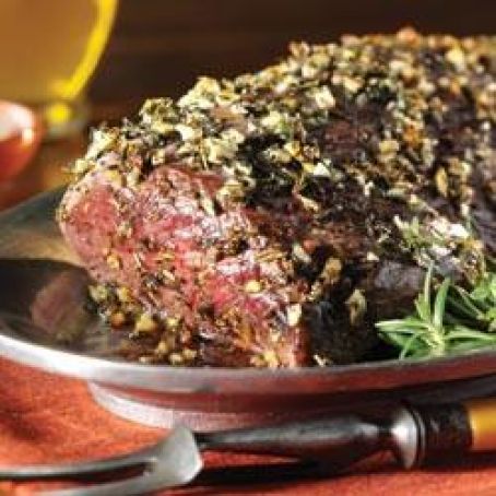 Herb and Garlic Roast Tenderloin with Creamy Horseradish Sauce
