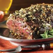 Herb and Garlic Roast Tenderloin with Creamy Horseradish Sauce