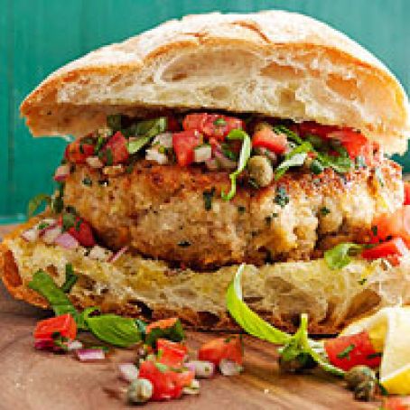 Sicilian-Style Tuna or Swordfish Burgers