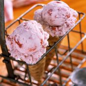 Strawberry and Cream Cheese Ice Cream