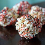 Spookily Sprinkled Popcorn Balls