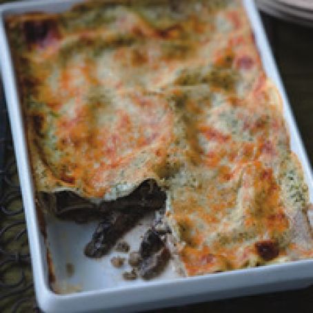 Portobello Lasagna with Basil Cream
