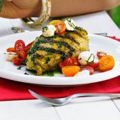 Garlic-Basil Grilled Chicken with Caprese Salsa