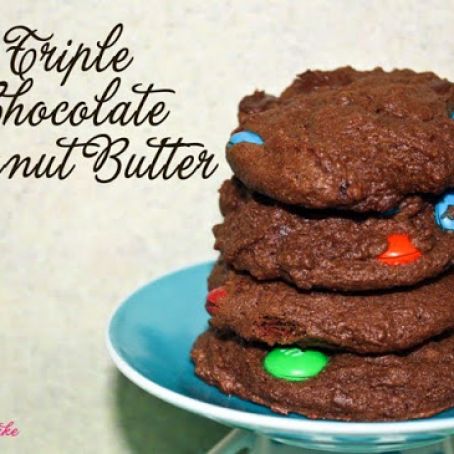 Triple Chocolate Peanut Butter Cookies