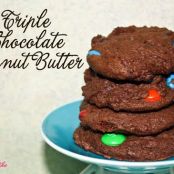 Triple Chocolate Peanut Butter Cookies