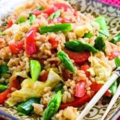 Fried Brown Rice with vegetables