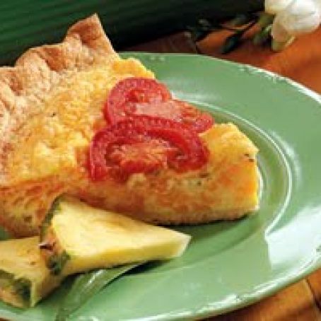 Three-Cheese and Egg Crescent Pie