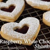 Shortbreads w/White Chocolate & Raspberries Recipe - Joyofbaking.com