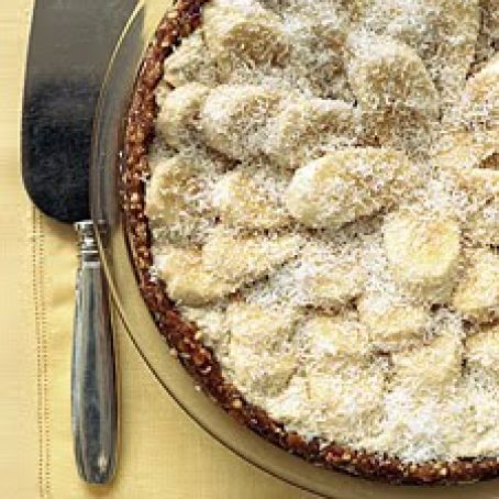 Banana, Coconut, and Cashew-Cream Tart