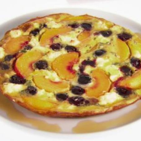 Frittata with Peaches and Cherries