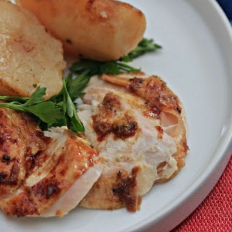 Blood Orange-Glazed Turkey Breast With Oven-Roasted Potatoes