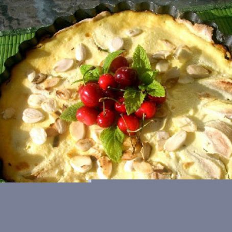 Pears and ricotta tart