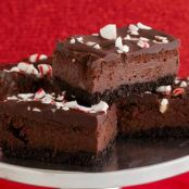 Chocolate Cheesecake Candy Cane Bars