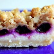 Crumb Topped Blueberry Lemon Cheesecake Bars