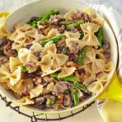Creamy Farfalle with Cremini, Asparagus, and Walnuts (Giada)